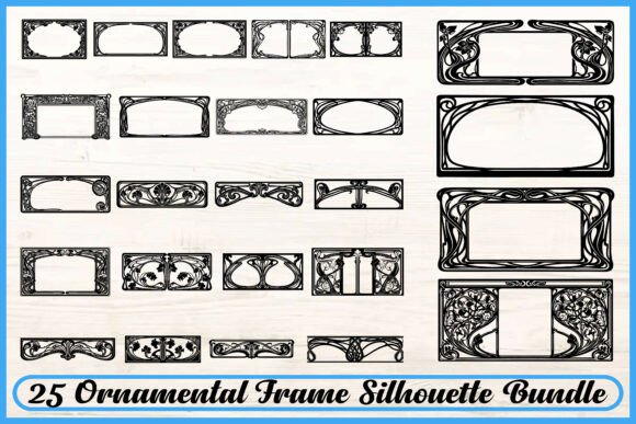 25 Elegant Ornamental Frame SVG Bundle: Elevate Your Design Projects with Vintage Precision