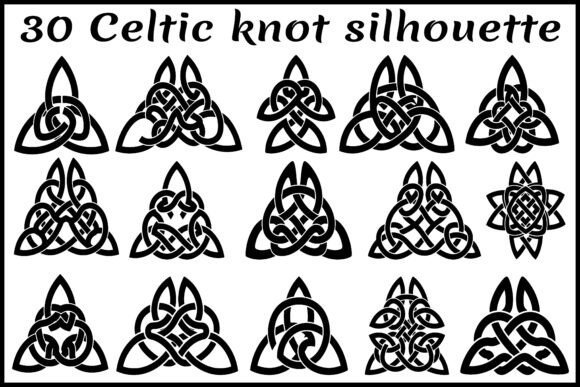 30 Celtic Knot Silhouette SVG Bundle