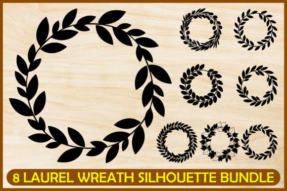 8 Classic Laurel Wreath SVG Bundle