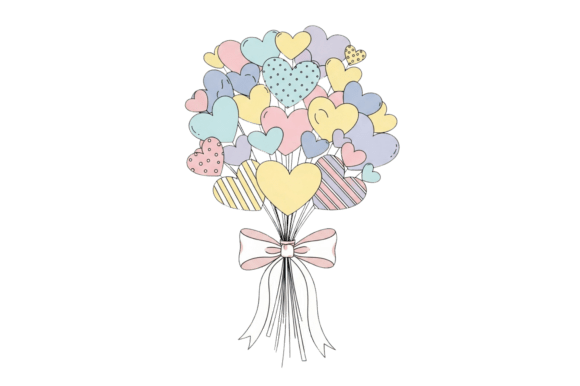 A Vibrant Bouquet of Colorful Balloons F