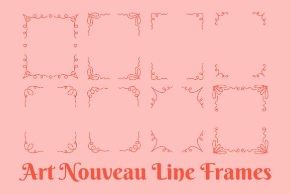 Art Nouveau Line Frames: Adding Timeless Romance to Modern Designs