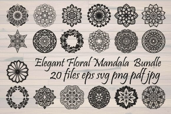 Elegant Floral Mandala Bundle: Elevating Modern Design with Precision and Versatility