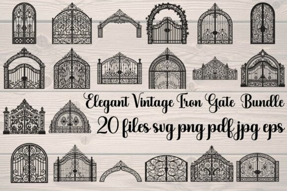 Elegant Vintage Iron Gate Design Bundle