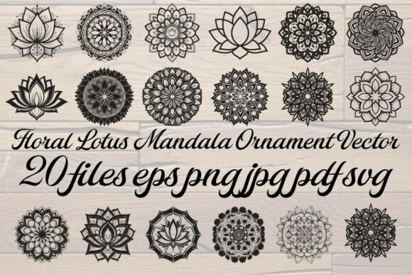Elevate Designs with Lotus Mandala Vectors