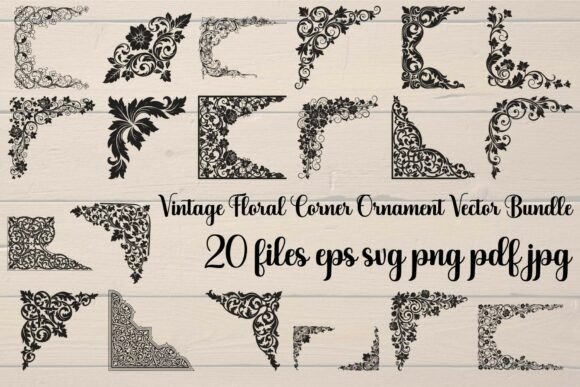 Elevate Your Designs with a Vintage Floral Corner Ornament Vector