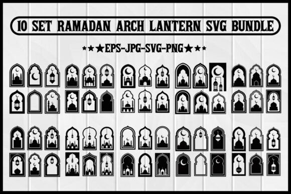 Evaluating the 10 Set Ramadan Arch Lantern SVG Bundle for Creative Projects