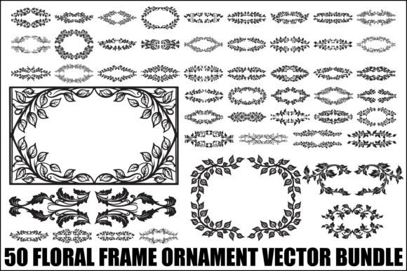 Evaluating the Floral Frame Ornament Vector Bundle for Design and Craft Projects