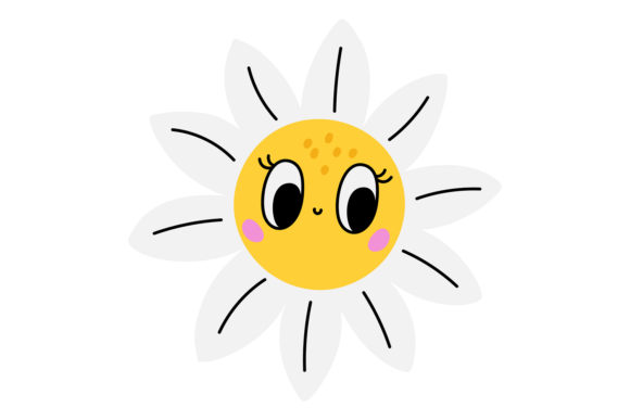 Evaluating the Utility of Funny Cartoon Chamomile Flower with Expr in Modern Design