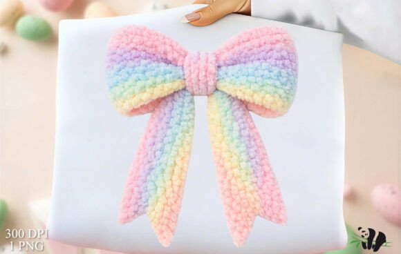 Faux Yarn Easter Bow PNG Guide