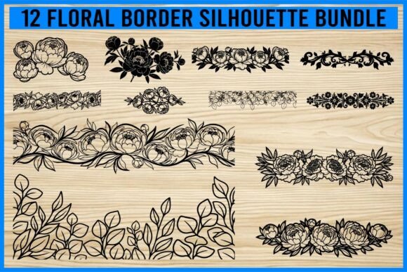 Floral Border Silhouette Bundle Guide