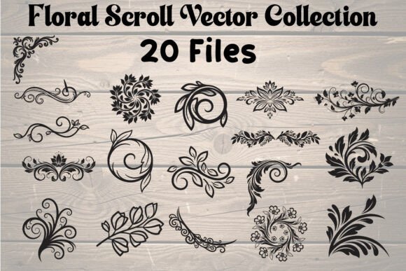 Floral Scroll Vector Collection