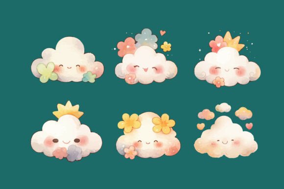 Hand Painted Cloud Vector Guide