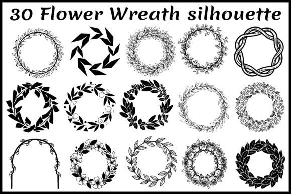 Integrating the 30 Flower Wreath Silhouette Bundle into Your Creative Workflow