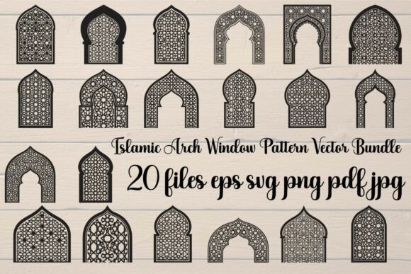 Islamic Arch Window Pattern Vector Guide