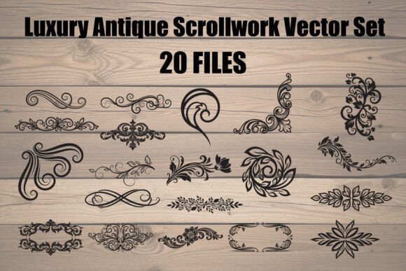 Luxury Antique Scrollwork Vector Bundle