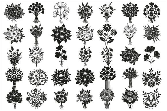 Mastering the Elegant Floral Bouquet Silhouette for Modern Design Projects