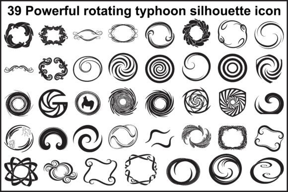 Mastering Visual Impact with the 39 Powerful Rotating Typhoon Silhouette Collection