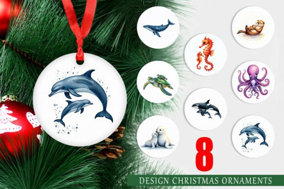 Strategic Branding and Creative Utility of the Watercolor Ocean Marine Life Ornament