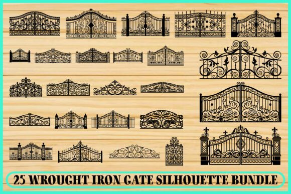 Strategic Design Assets: Leveraging the 25 Vintage Wrought Iron Gate SVG Bundle for Professional Results