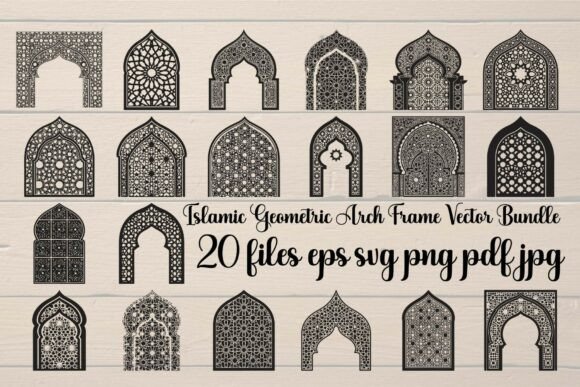 Understanding the Islamic Geometric Arch Frame Vector for Professional Design and Fabrication