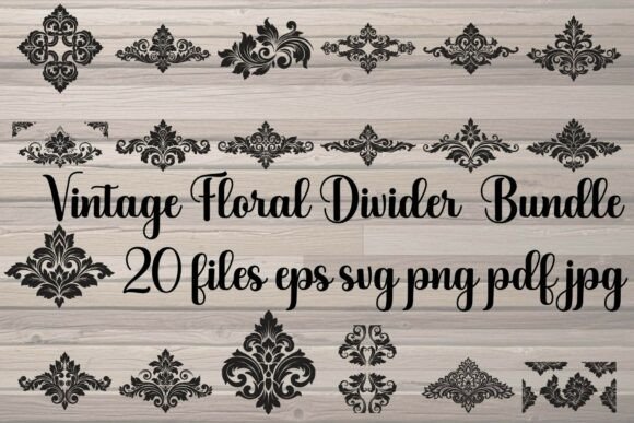 Vintage Floral Divider Bundle: Elevating Design with Ornamental Elegance