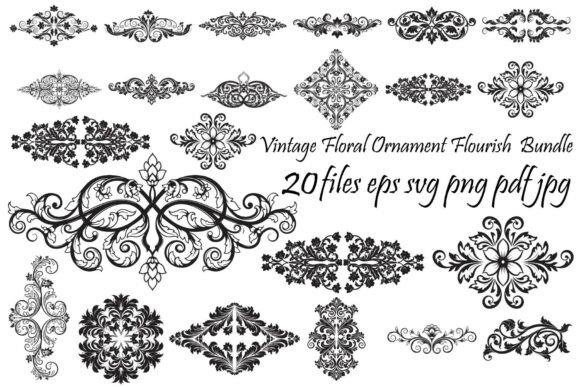Vintage Floral Ornament Flourish: Elevating Design with Timeless Elegance