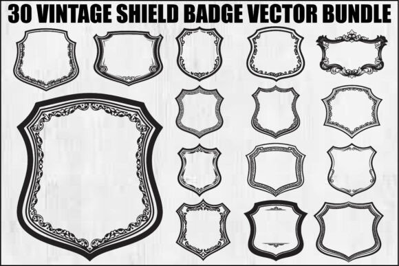 Vintage Shield Badge Vector Bundle Guide