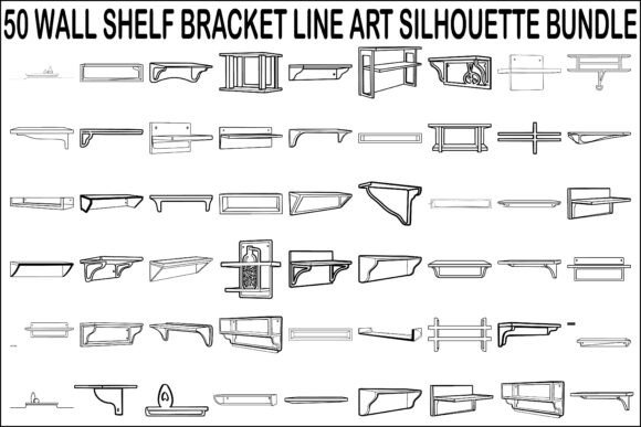 Wall Shelf Bracket Vector Bundle: A Designer’s Essential