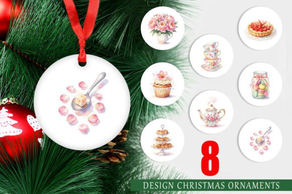Watercolor Floral Tea Party Ornament Guide